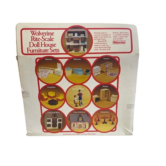 Vintage Wolverine Rite-Scale Doll House Furniture Nursery Set - Picture 2 of 3